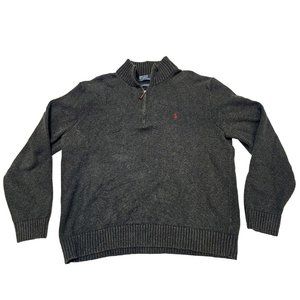 Polo By Ralph Lauren Pullover Quarter Zip Men's Long Sleeve Sweater Size XL